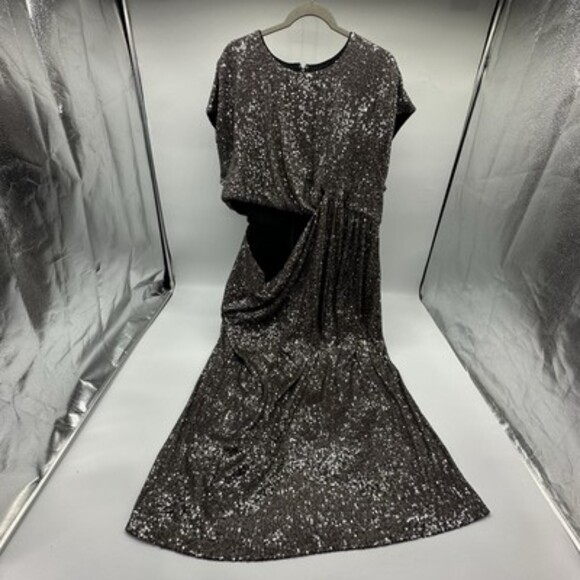 The Drop Padma Women's Plus Size 3X Pewter Sequin Cut-Out Midi Party Dress NWT - Picture 3 of 12